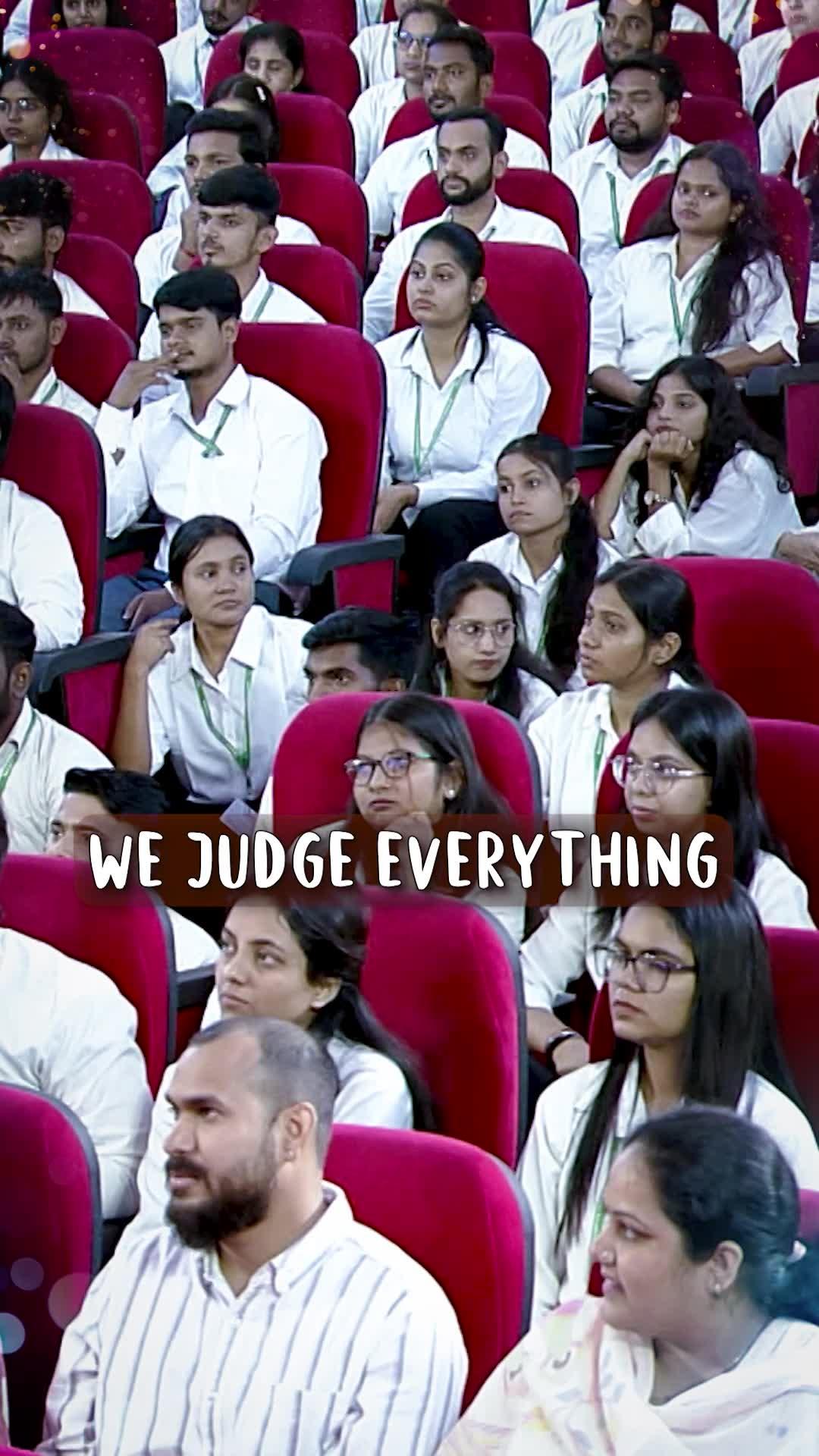 PEOPLE DON'T SEEK SOLUTION THEY JUDGE